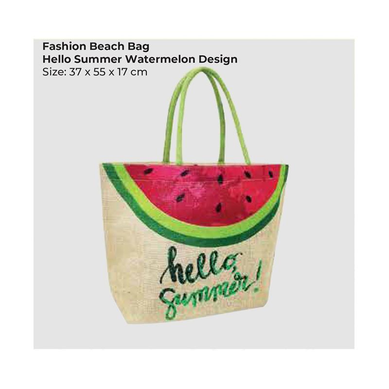 Hello Summer Watermelon Design Fashion Beach Bag